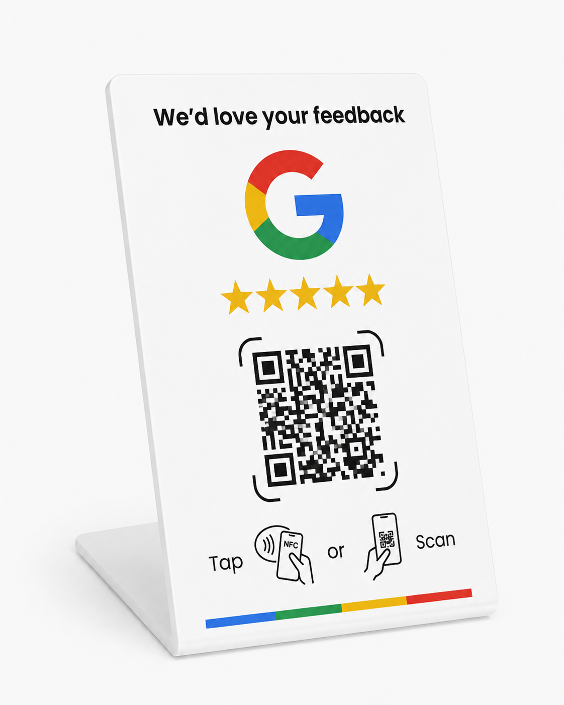 Tabliczka NFC Google – Feedback White