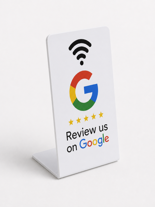 Tabliczka NFC Google – Minimal White